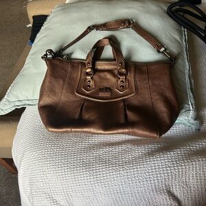 Coach vintage Madison Claire bronze metallic hand bag/purse